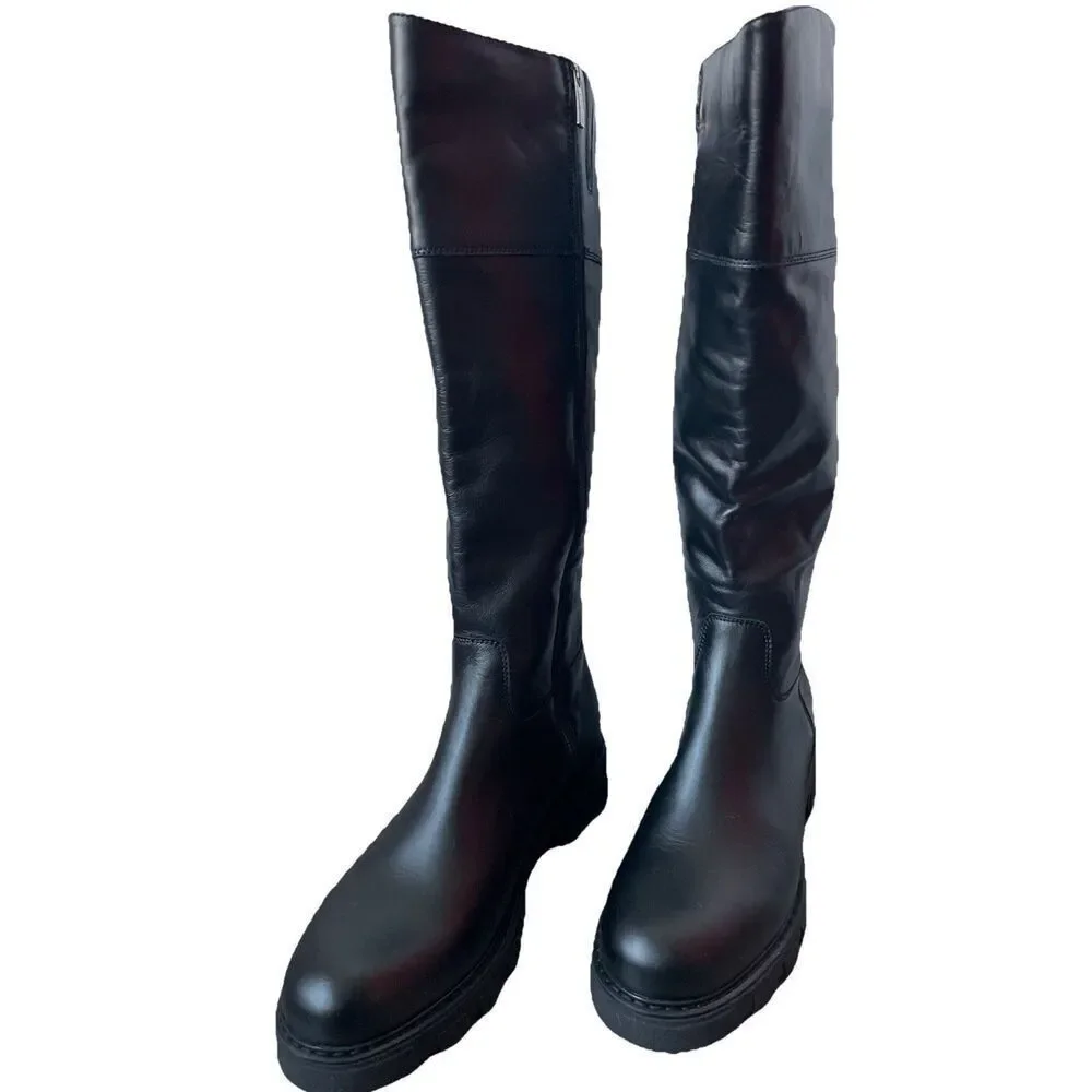 New La Canadienne Alabama Waterproof Knee-High Platform Boots Size 10M